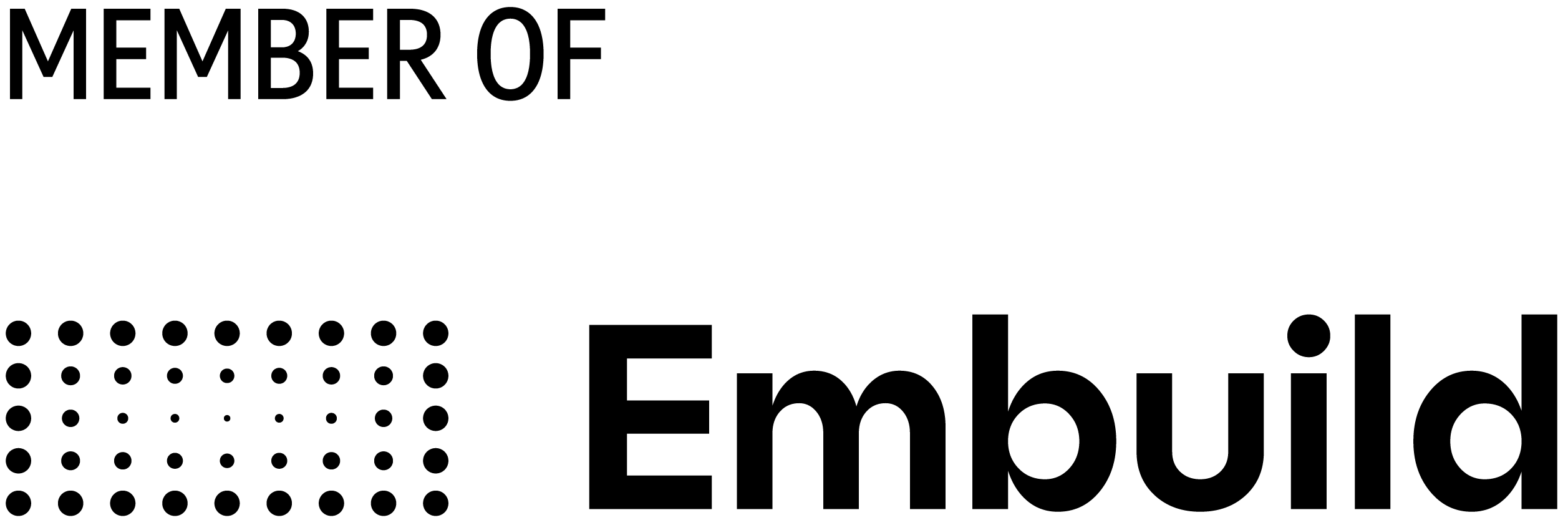 Embuild logomember of horizontal black RGB
